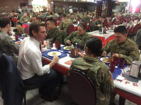 Swalwell has lunch with U.S. troops in South Korea