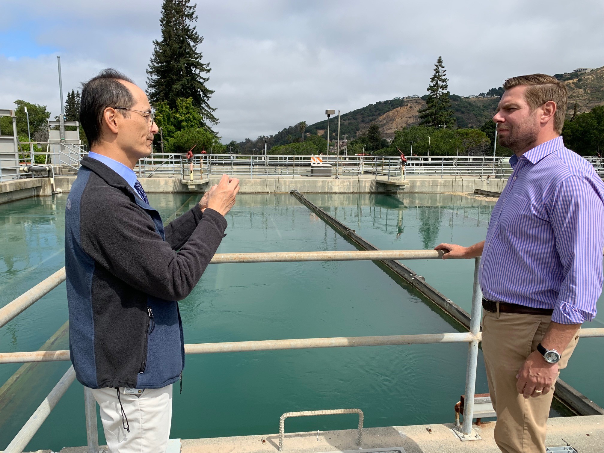 Rep. Swalwell at EBMUD's Upper San Leandro Treatment Plant